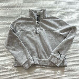 Puma cropped quarter zip sweater